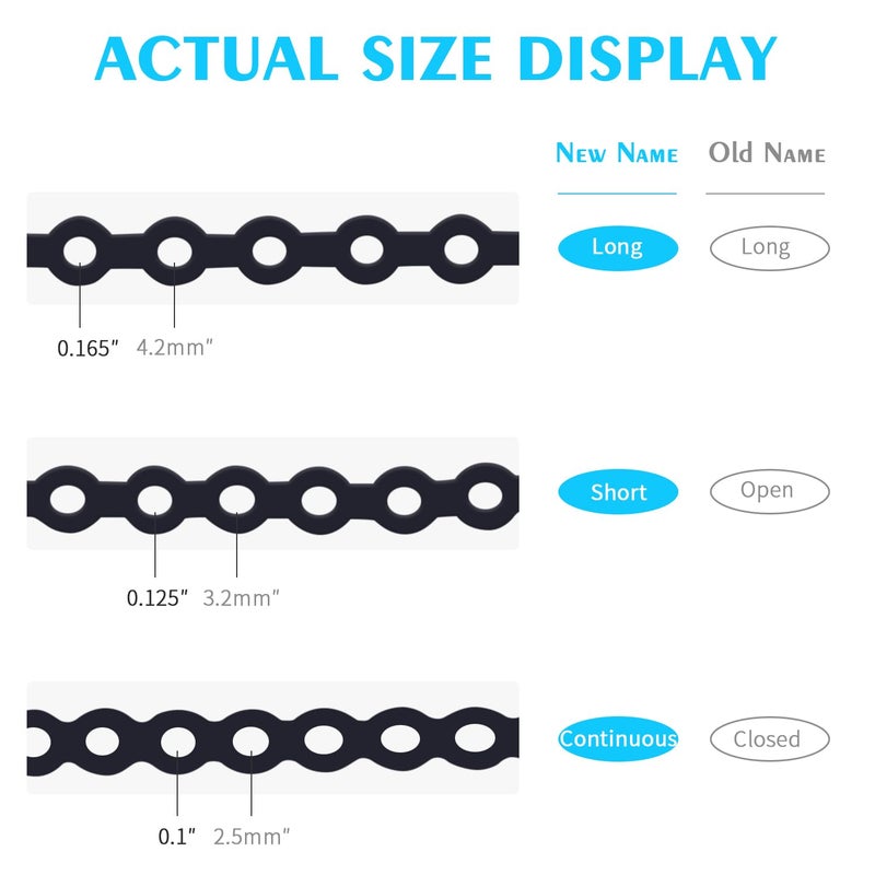 ANNWAH Dental Colorful Orthodontic Braces Rubber Chains,Dental Rubber Chains for Braces Power Chains for Orthodontic Treatment(Long,Black 9) - Image 4